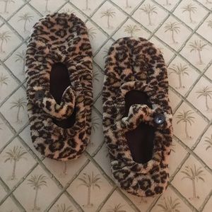 Cheetah Print House Sock Slippers